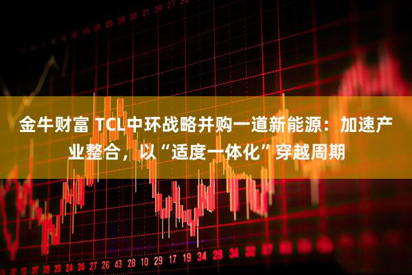 金牛财富 TCL中环战略并购一道新能源：加速产业整合，以“适度一体化”穿越周期